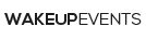Logotip podjetja WakeUpEvents, ki skrbi za odlične koncerte